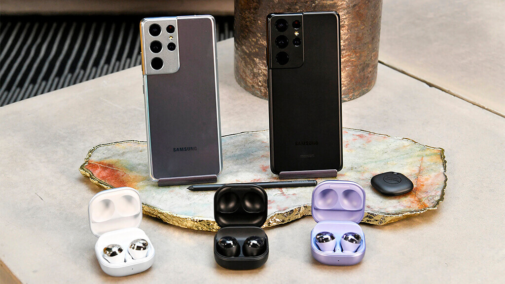Смартфоны Sansung Galaxy S21 Ultra и наушники Galaxy Buds Pro Смартфоны Sansung Galaxy S21 Ultra и наушники Galaxy Buds Pro