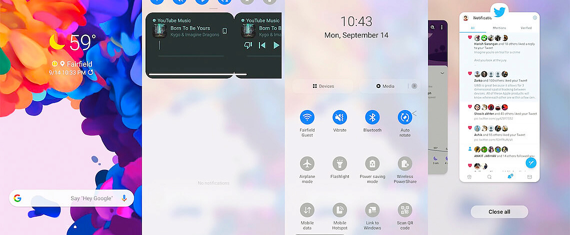 Особенности Samsung One UI 3.0